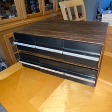 2 Cassette Tape Faux Wood Storage Cases