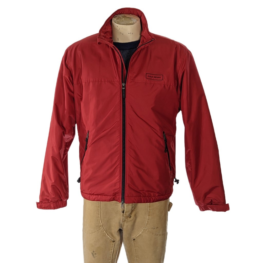 VINTAGE!! Polo Sport Ralph Lauren Y2K Men's XL Red Fleece Lined Jacket