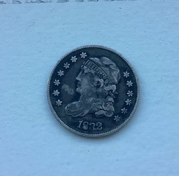 1832 Bust Cap Half dime mintage 965k (VERY RARE)