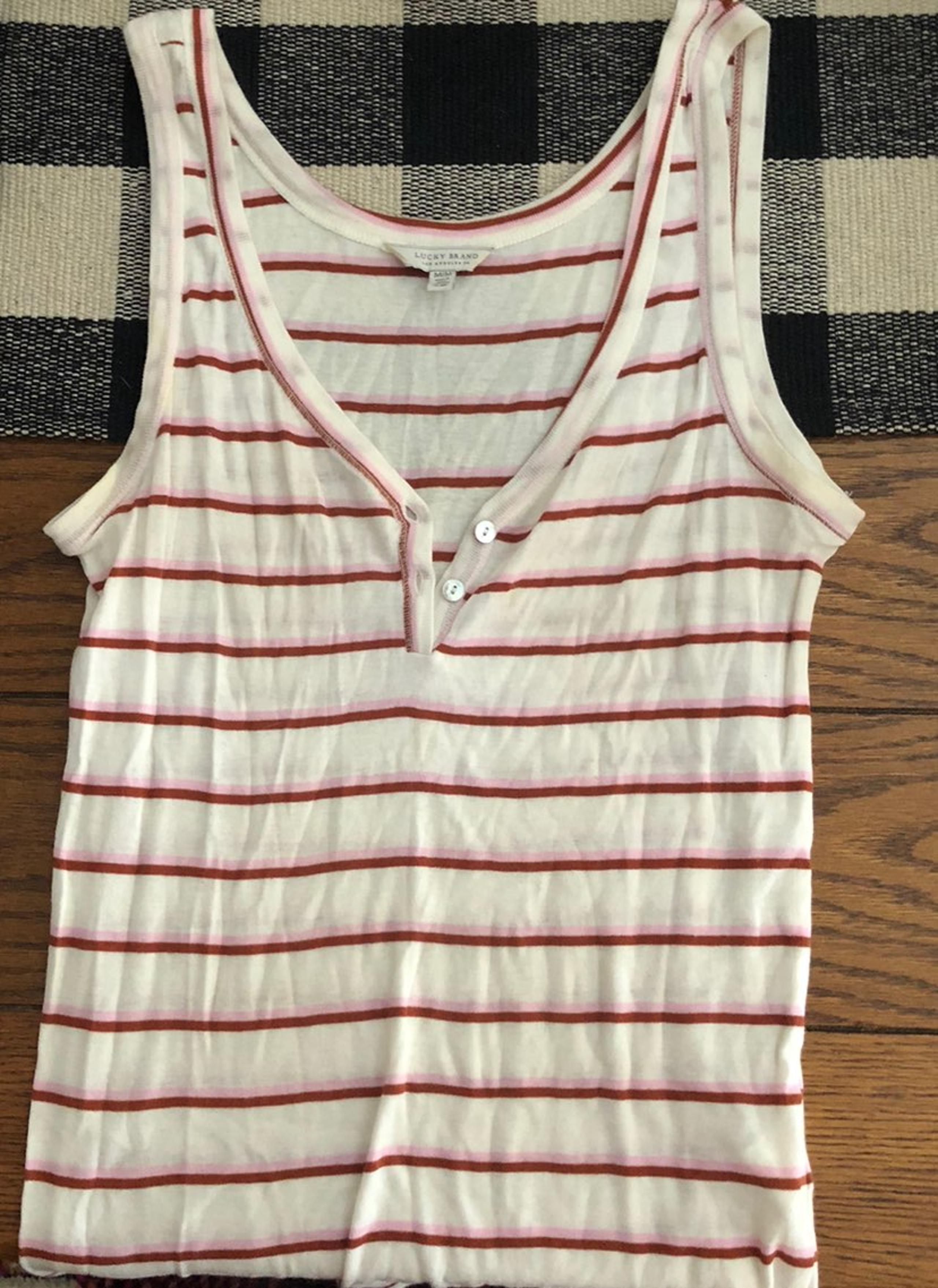 M Lucky Brand Button Tank Top