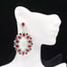 StSilver925 Blood Red Ruby & CZ Earrings