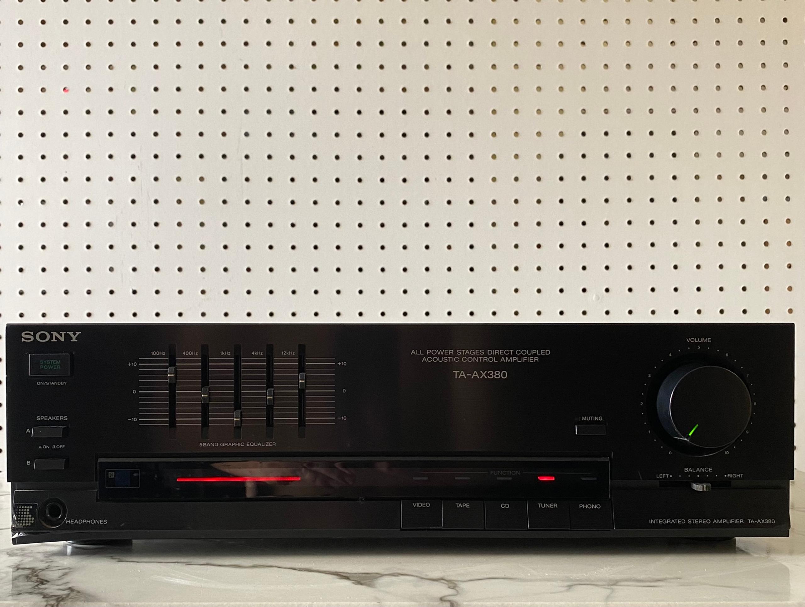 Sony Integrated Amplifier Model TA-AX380.