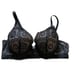 Aerie Embroidered Lace Black / Tan Padded Adjustable Straps Bra Bubdle SZ 38B