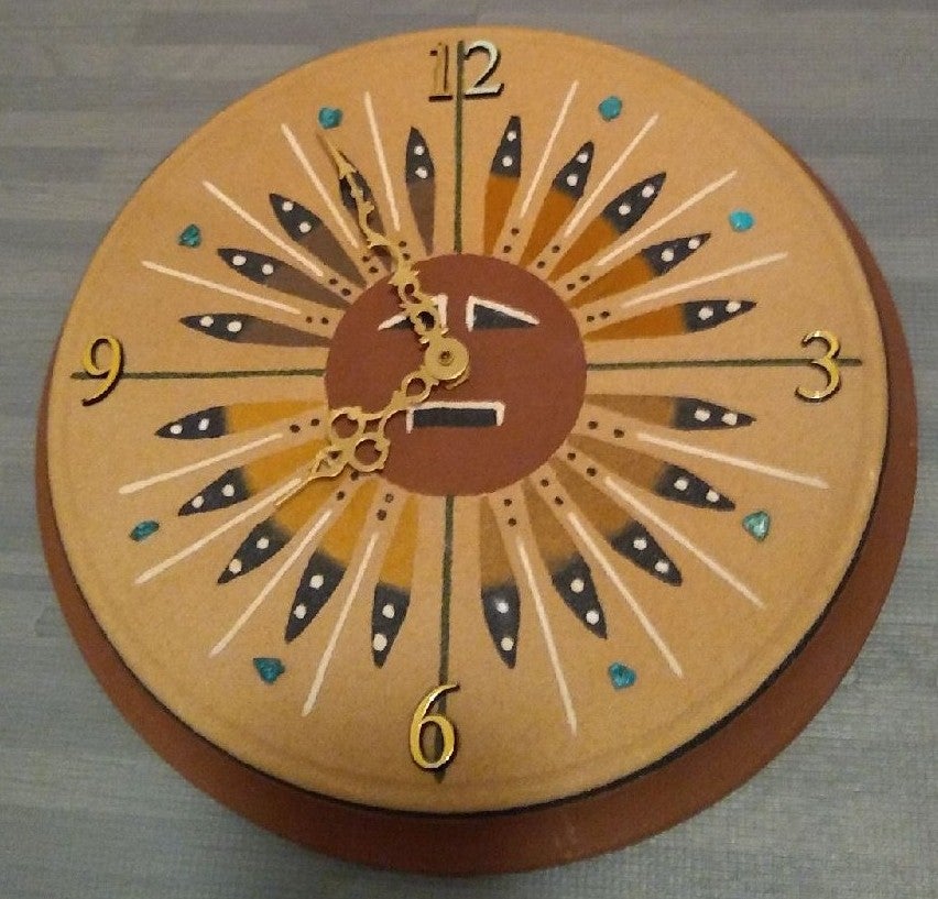 Sand Painted Clock by Joe Smith