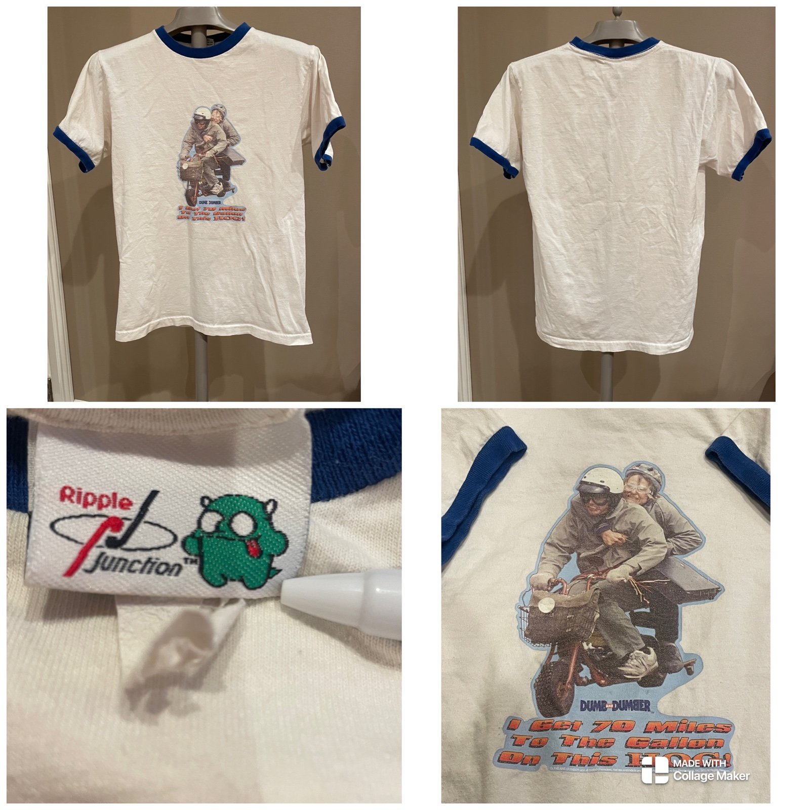 Vintage 1990s Dumb And Dumber Movie Promo Ringer T
