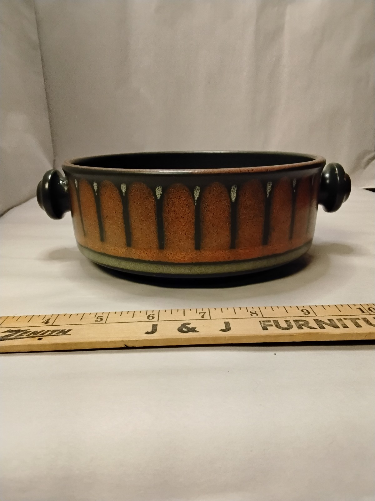 MCM Terrissa Barcelona Spanish Catalan Ceramic Studios 2 Handle Pottery Bowl