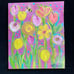 “Flowers Of Spring “Original Acrylic Painting 12”x10” on Wood Panel