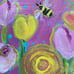 “Flowers Of Spring “Original Acrylic Painting 12”x10” on Wood Panel