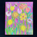 “Flowers Of Spring “Original Acrylic Painting 12”x10” on Wood Panel