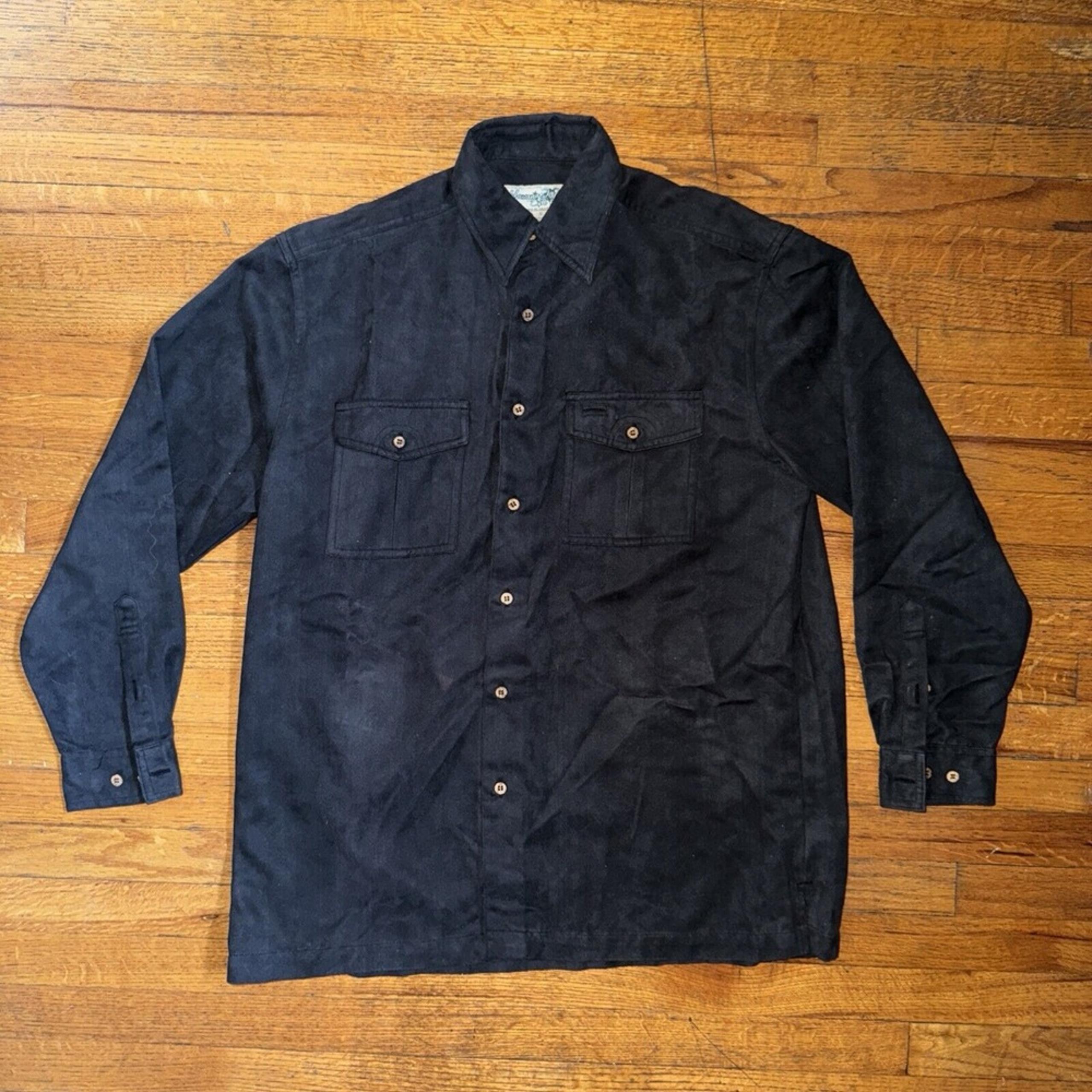 Havana Jacks Cafe Long Sleeve Black Button Up Size Small