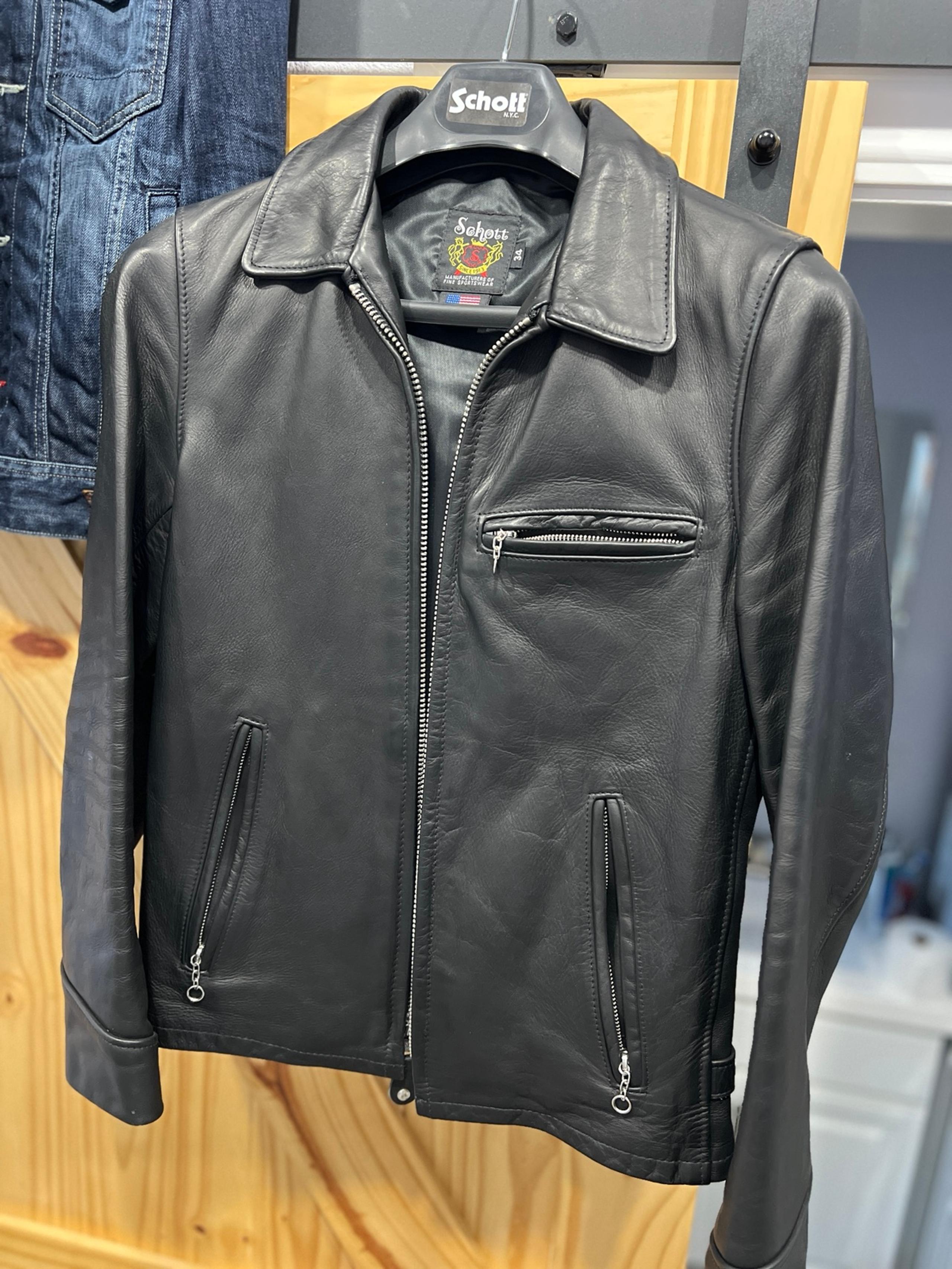 Schott NYC Men's 103 US TRUCKER Jacket Rare size 34