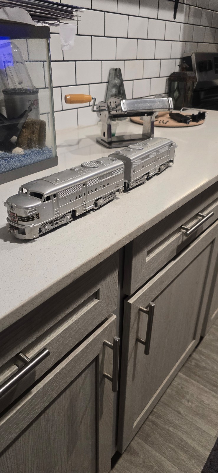 KMT O Scale 2 rail Burlington Diesel Engines