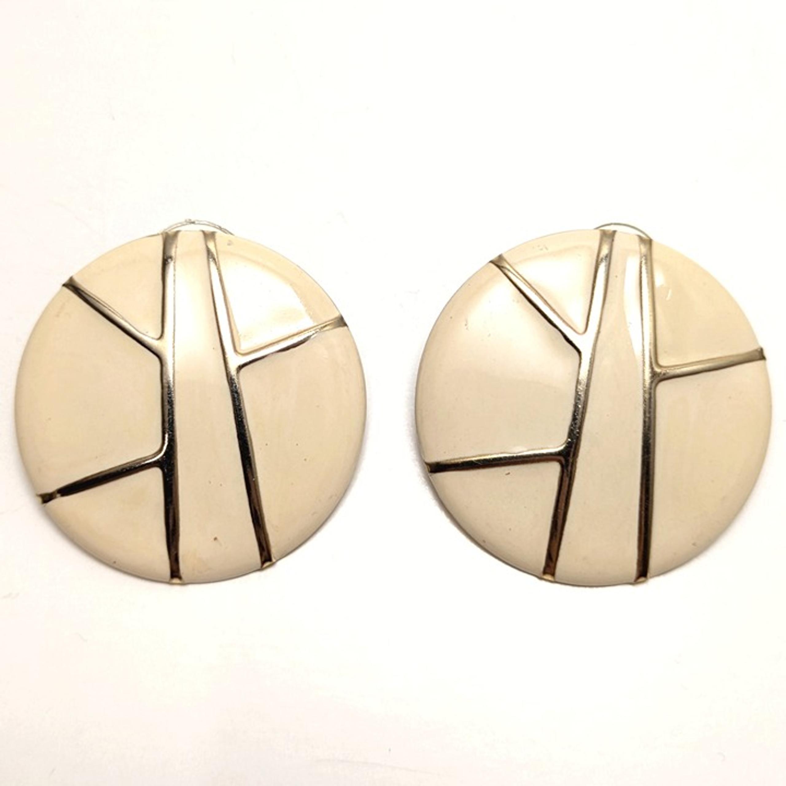 Vintage 80s 90s Art Deco Modernist Big Disc Earrings Chunky Geometric Statement