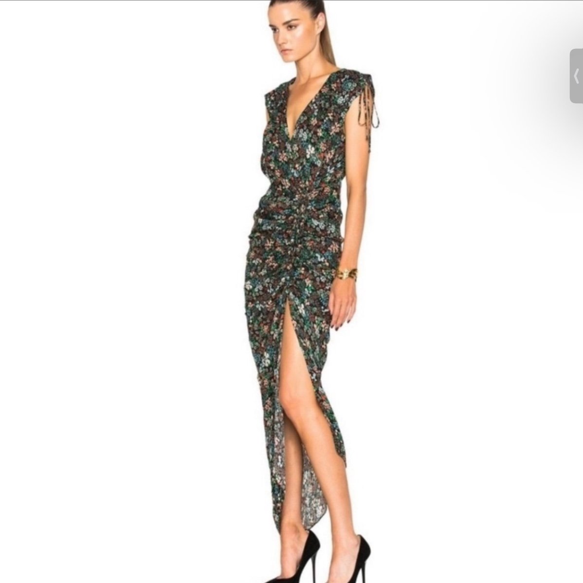 VERONICA BEARD Teagan Silk Ruched Midi Dress Sz 10