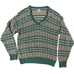 Vintage Jantzen Ski Lodge Wool Sweater V Neck Mens XL Xmas Snowflake Dad Grandpa