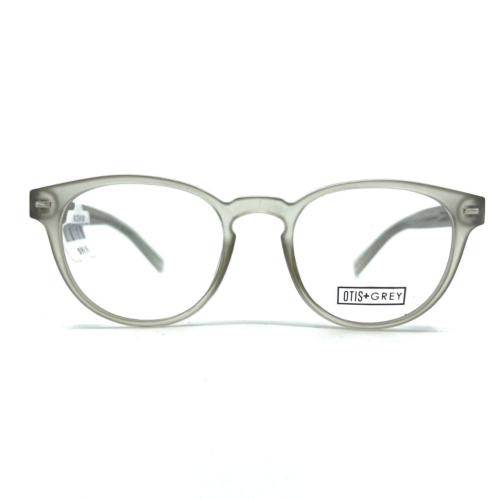 OTIS+GREY OG7004 GR Grey clear Round Mens Eyeglasses Frames 49-19-140
