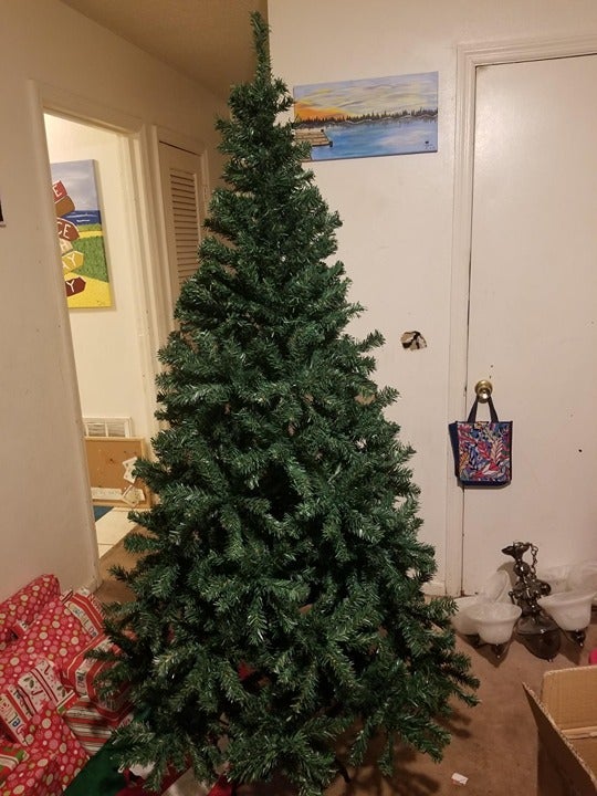 6FT Premium Classic Artificial Christmas Tree with Metal Base