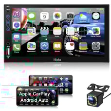 Hieha Car Stereo Compatible with Apple Carplay and Android Auto, 7 Inch Double D