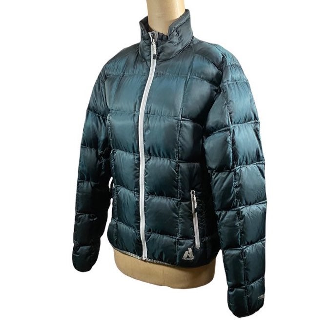 EDDIE BAUER First Ascent Green Goose Down Filled Puffer Size Small
