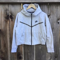 Nike sportswear tech fleece Windrunner grey full zip hoodie sweater size medium