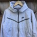 Nike sportswear tech fleece Windrunner grey full zip hoodie sweater size medium