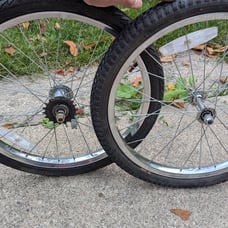 Kids 20in Bicycle Rim Set Complete /W Tires Inner Tubes 28 Spoke Chrome