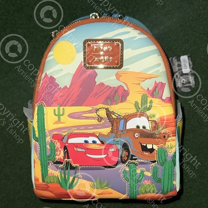 Loungefly Disney Pixar Cars Lightning McQueen and Mater Mini Backpack
