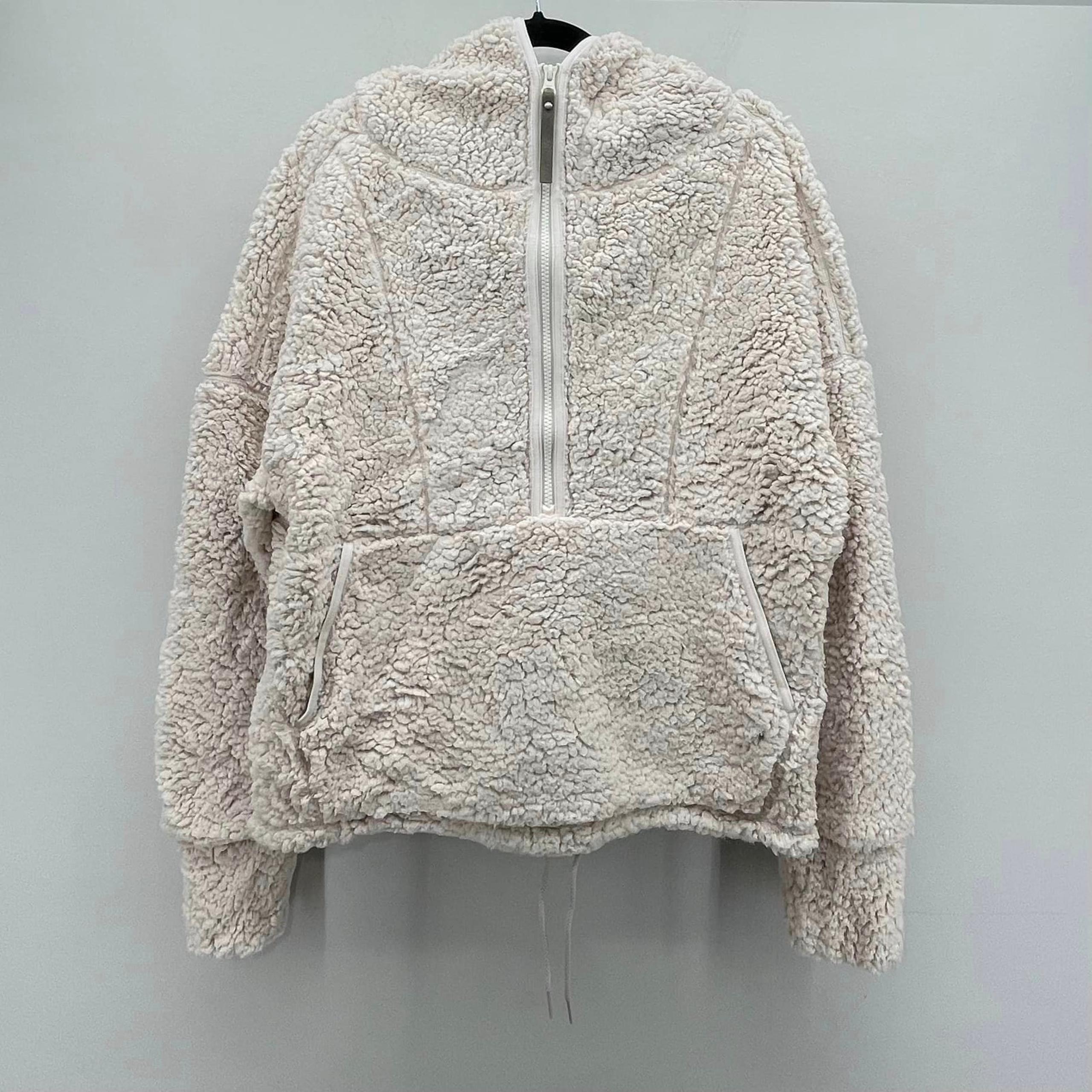 prAna ‘Polar Escape’ in Dream Dust Beige Sherpa Fleece Half Zip Pullover