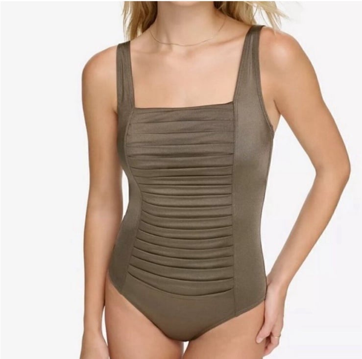 Calvin Klein bronze one piece swimsuit