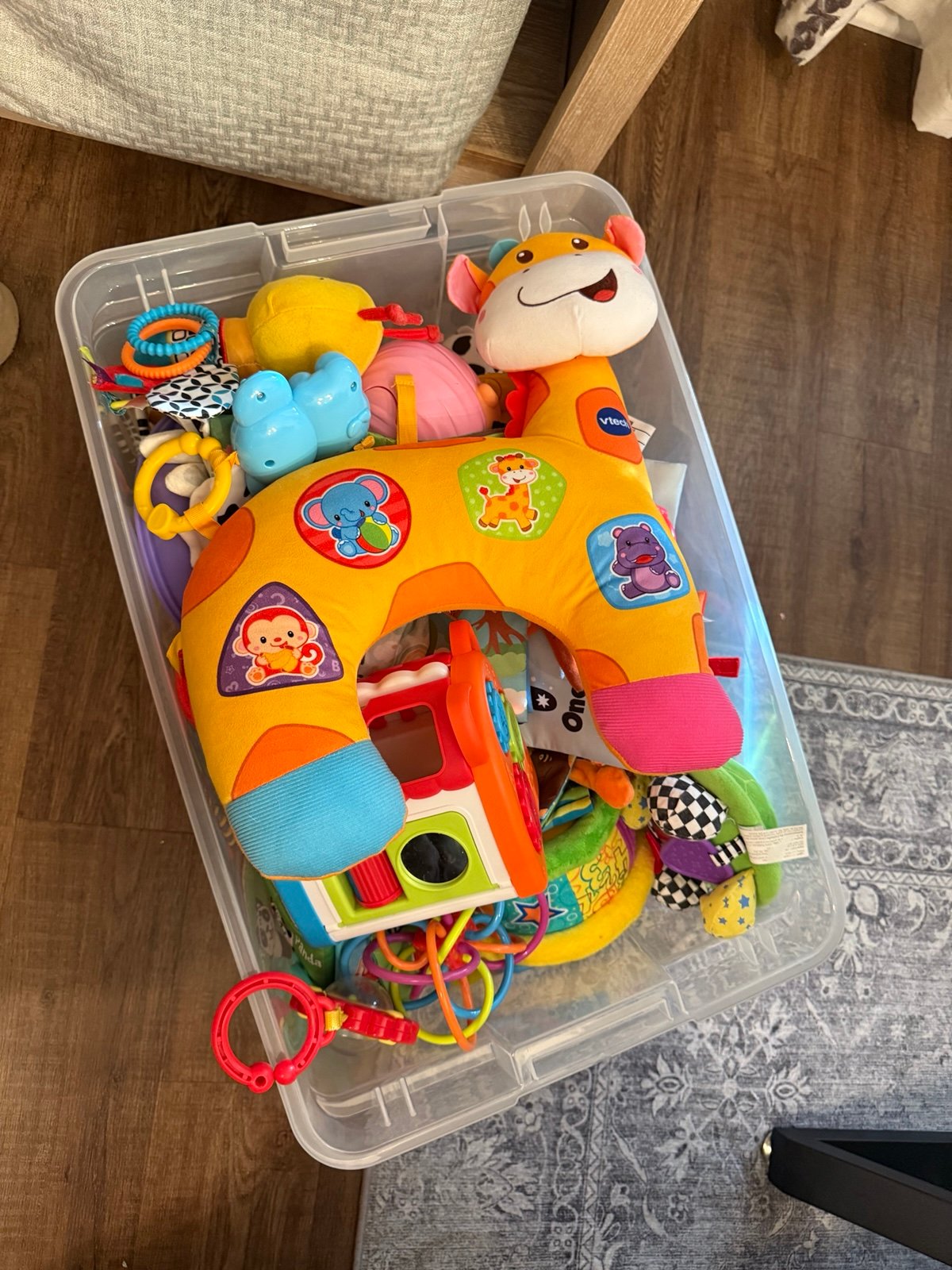 Whole bin full of baby toys