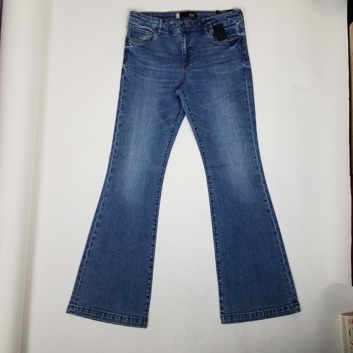 Kut From Kloth Stella Flare Sz 10 Blue