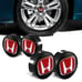 NEW 58MM 4PCS JDM RED H HONDA WHEEL RIM CENTER CAPS HUBS COVER CIVIC FIT INSIGHT