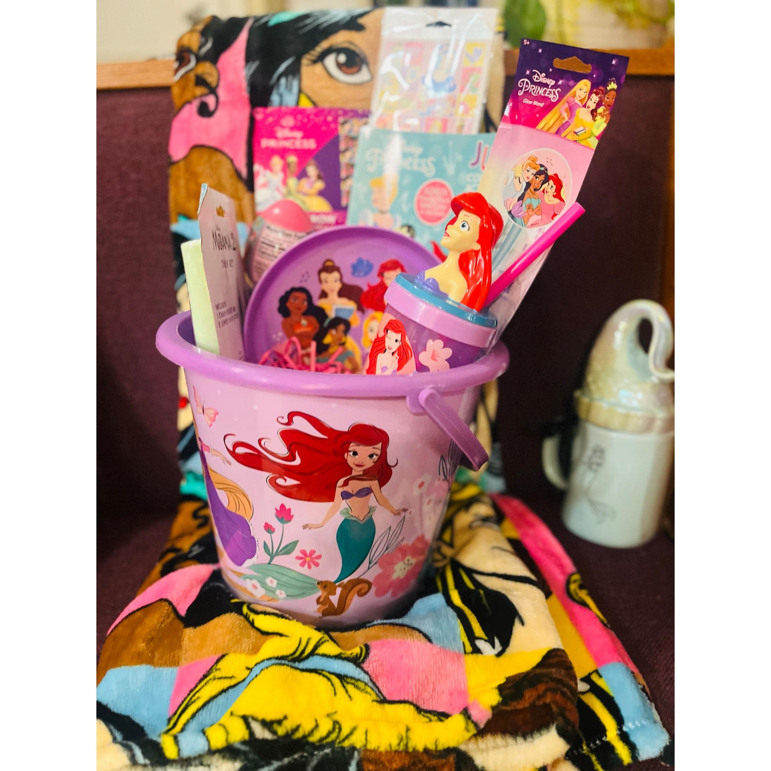 Princess Easter bundle 5070 soft throw ,princess stickers and coloring book