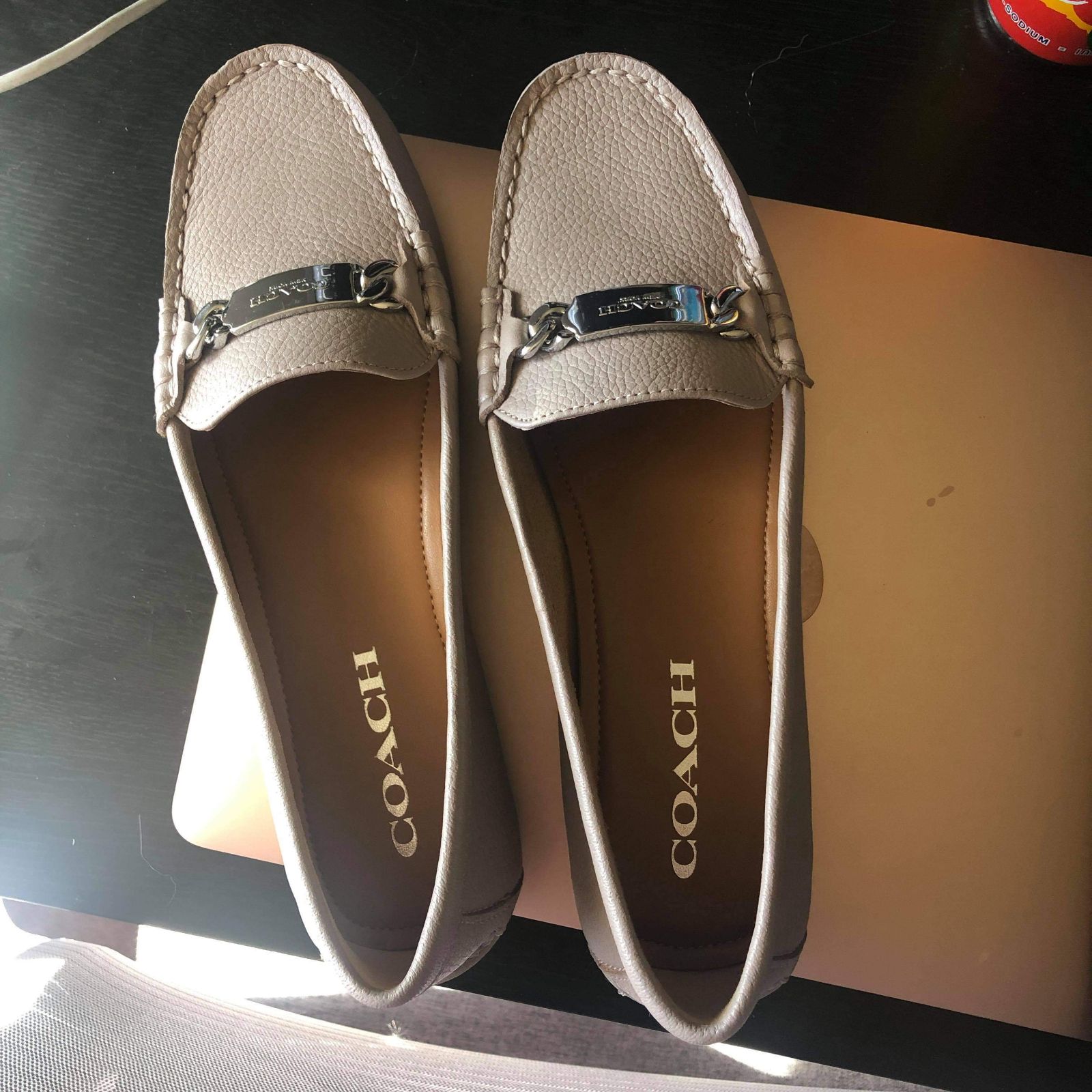 Coach Olive Pebble Grain Leather Loafers