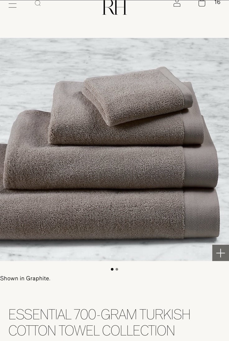 Restoration hardware Turkish cotton towel collection