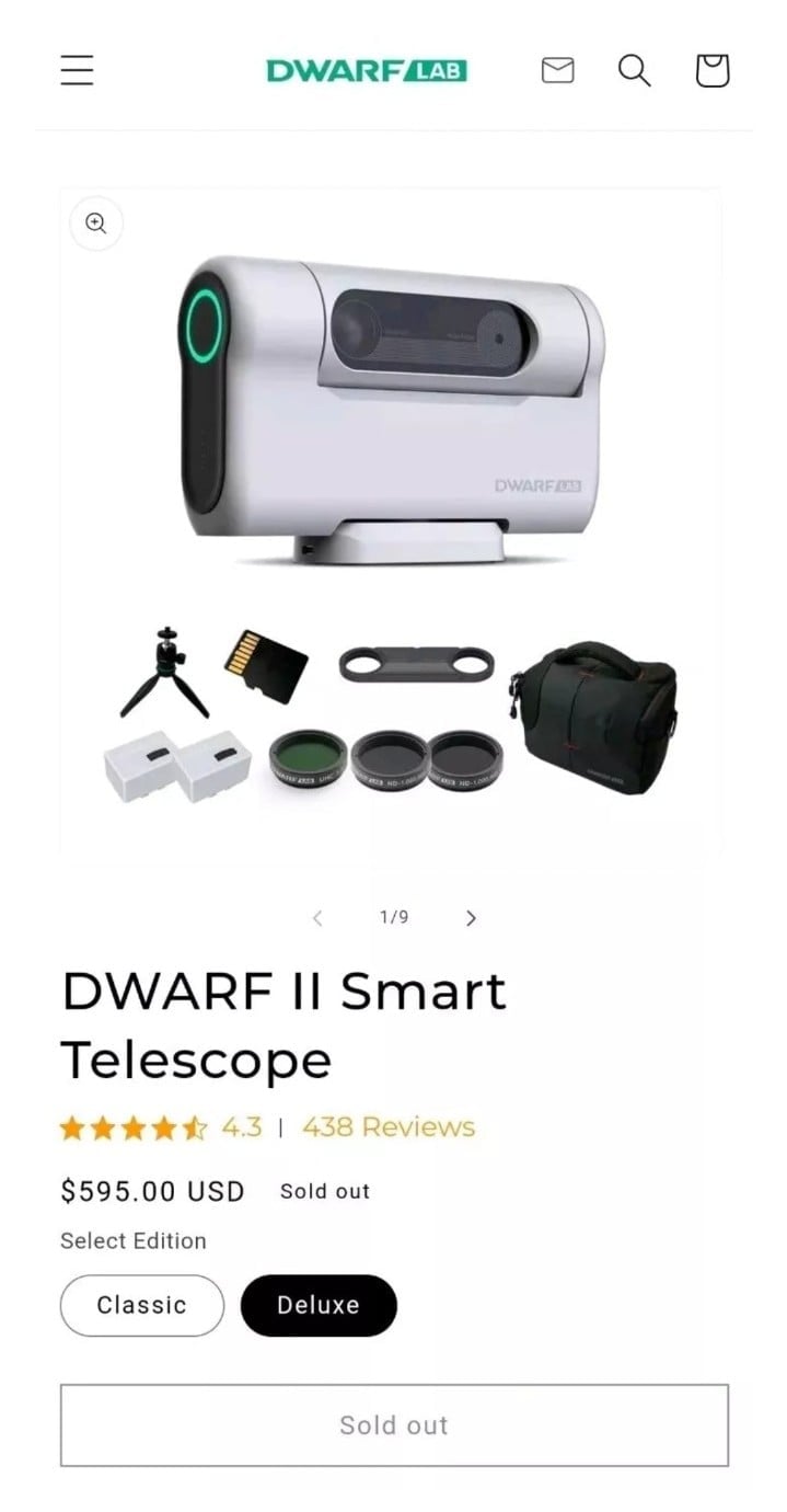 DWARF II SMART TELESCOPE DELUXE KIT BNIB SEALED!!