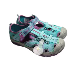 Merrell Kids Girl Hydro Sandal Leather Turquoise Purple Size 5M- UK 4 - EU 36