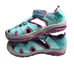 Merrell Kids Girl Hydro Sandal Leather Turquoise Purple Size 5M- UK 4 - EU 36