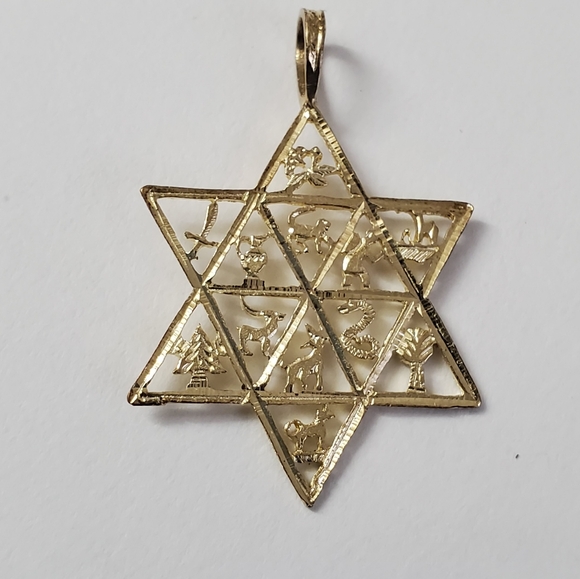 14K Gold Star of David Pendant Symbols – A Masterpiece of Faith and Artistry