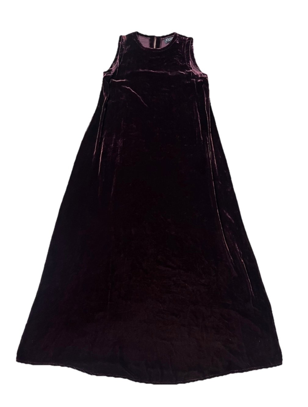 Eileen Fisher Velvet Silk Maxi Dress Burgundy Women’s Small Dark Romantic Goth