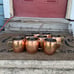 8 Vintage ODI Hammered Copper And Brass Handle Mule Cup -Mug 4''