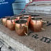8 Vintage ODI Hammered Copper And Brass Handle Mule Cup -Mug 4''