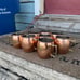 8 Vintage ODI Hammered Copper And Brass Handle Mule Cup -Mug 4''