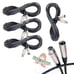 Microphone Cables by FAT TOAD | (4 Pack) 20ft Pro Audio XLR Mic Cord Patch Exte
