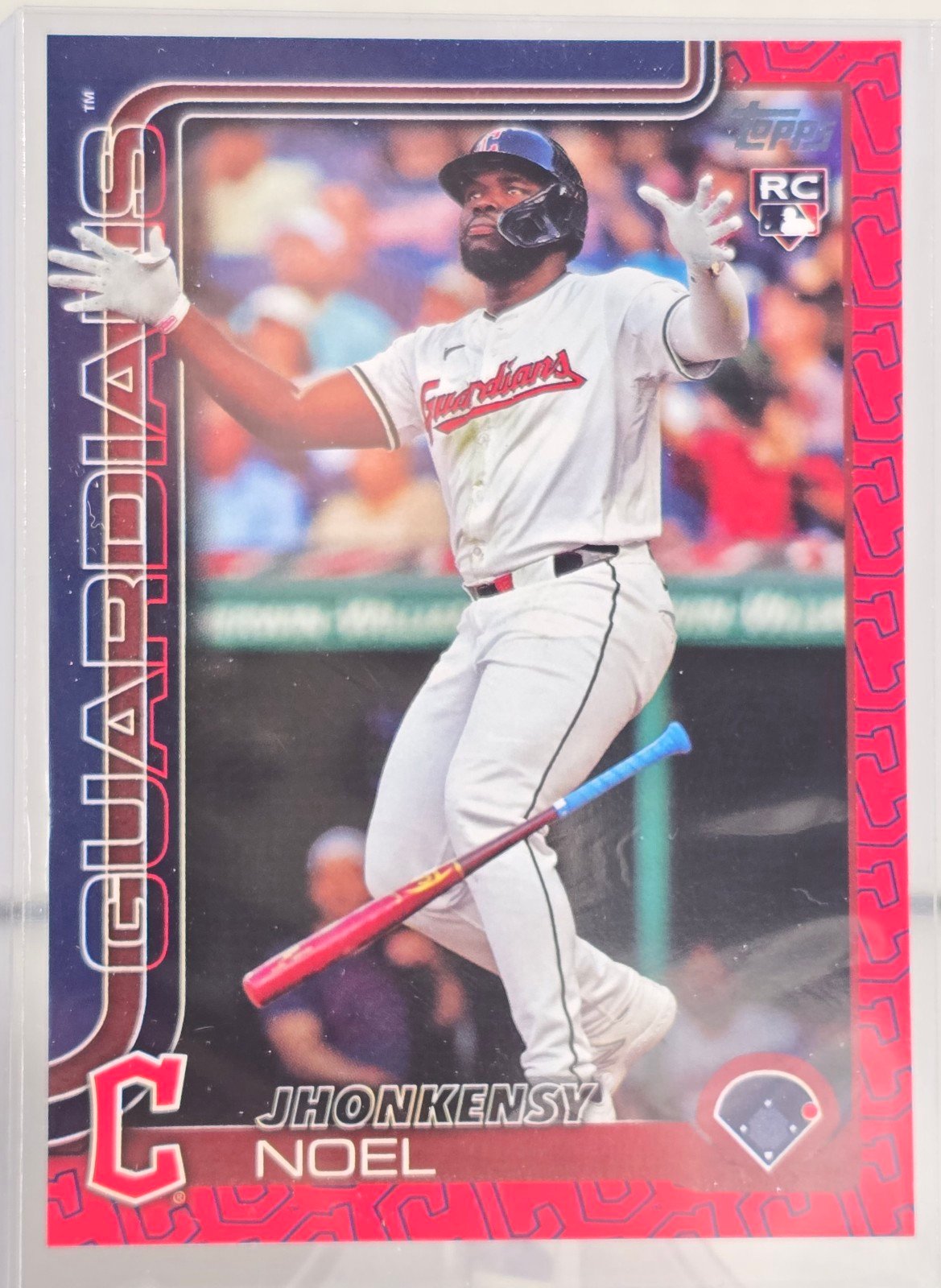 Jhonkensy Noel RC SP 2025 Topps Series 1 #24 Team Border Parallel - Cleveland