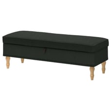IKEA STOCKSUND Cover for Ottoman Bench in Nolhaga Dark Green 204.138.01