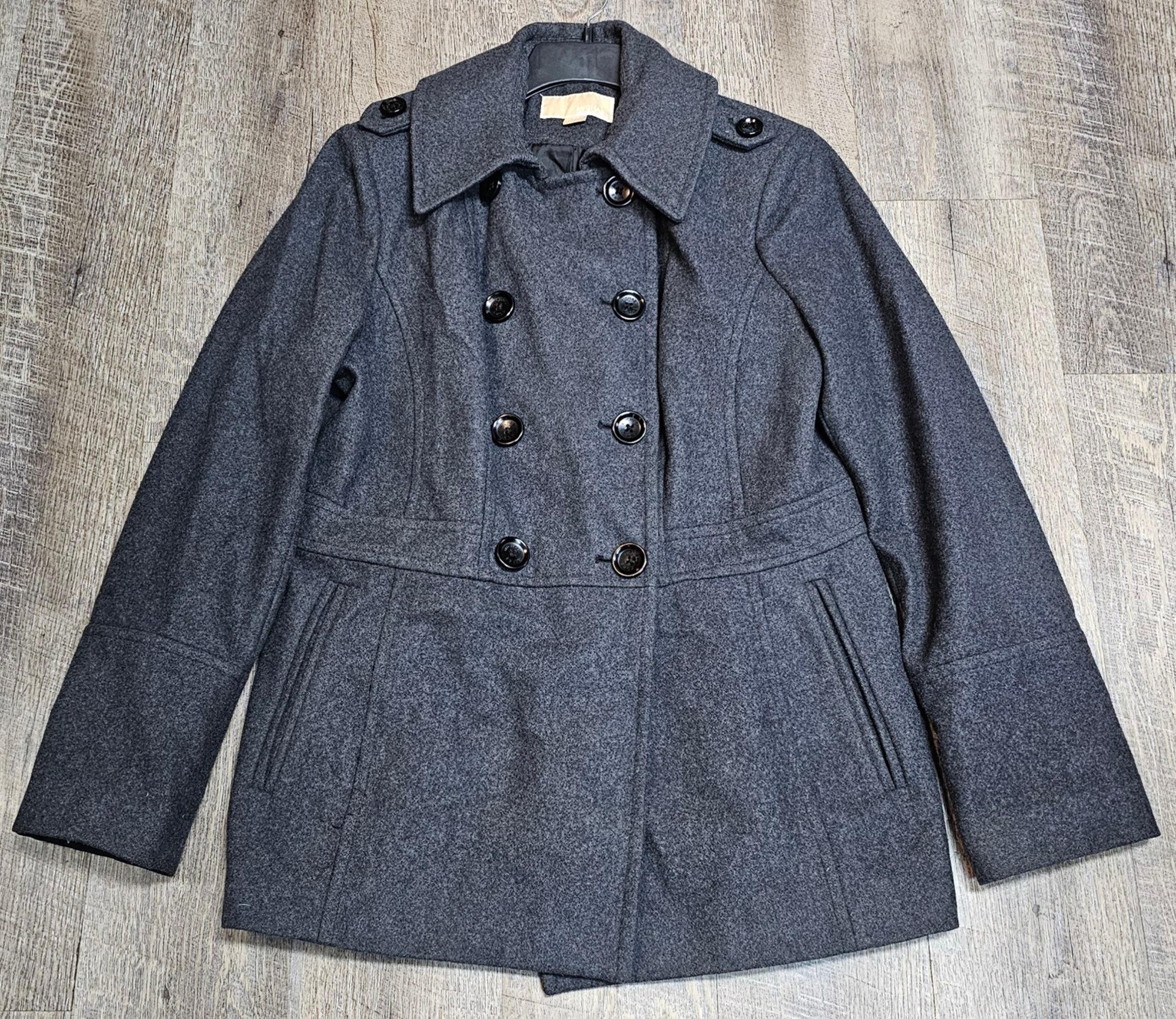 Michael Kors Wool Blend Double Breasted Pea Coat Women’s Size Medium