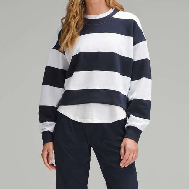 Lululemon Perfectly Oversized Sweatshirt French Terry Striped size 6
