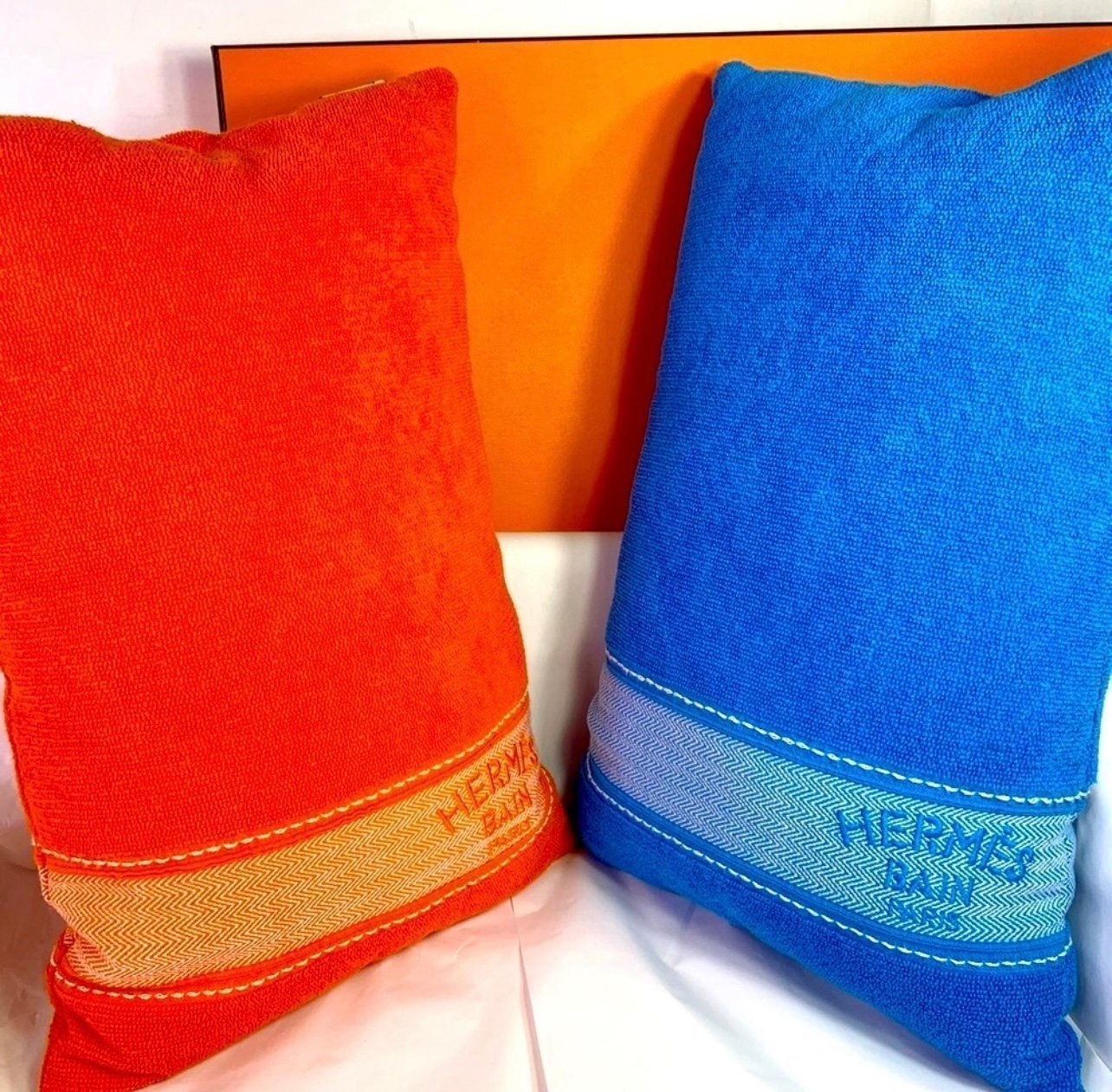 hermes throw pillows