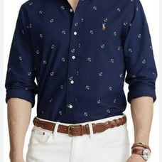 125 Polo Ralph Lauren Mens Classic-Fit Print Nautical Oxford Shirt